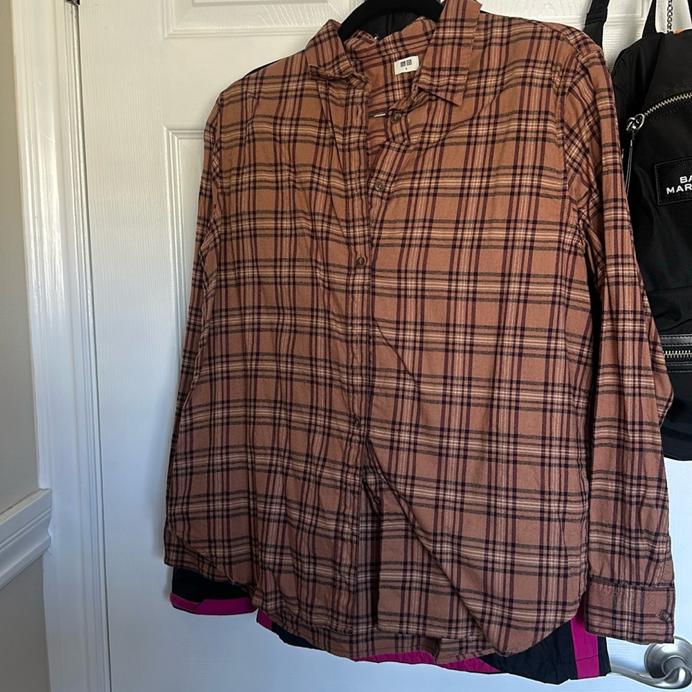 Flannel top from Uniqlo